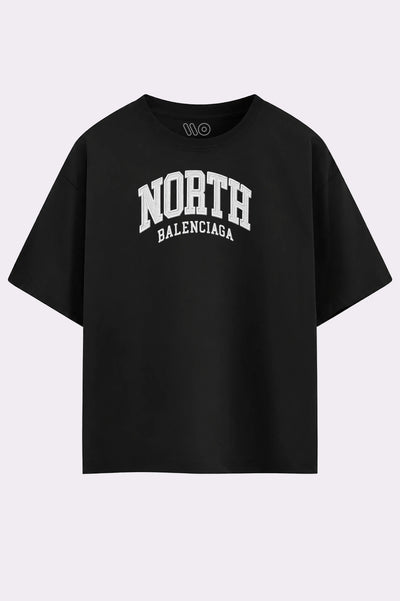 North Balenciaga Black Oversized T-Shirt