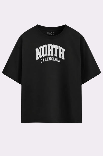 North Balenciaga Black Oversized T-Shirt