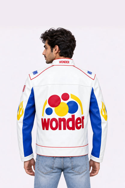 Wonder Racing Faux Leather Jacket