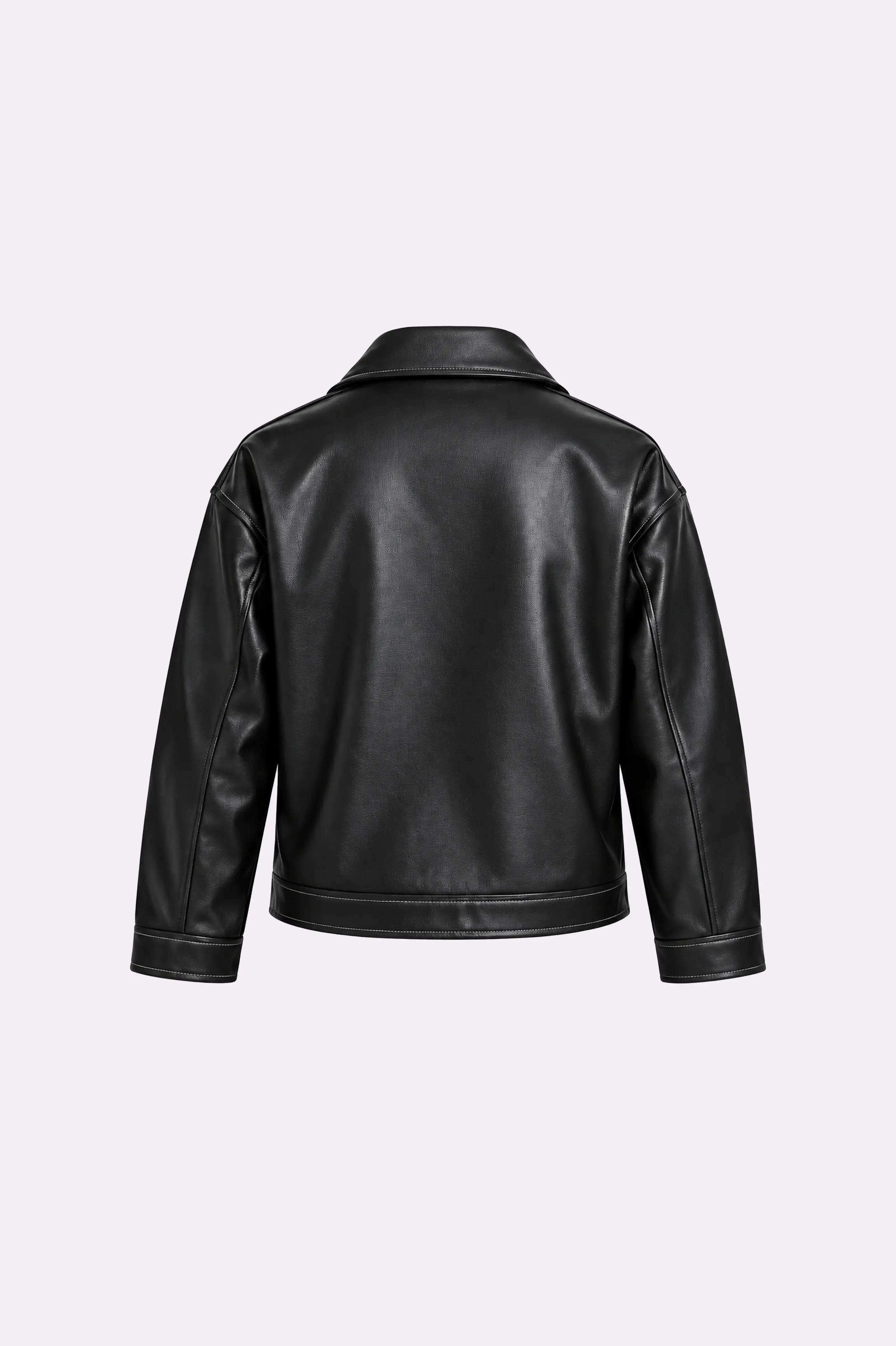 Oversized Black Biker Jacket