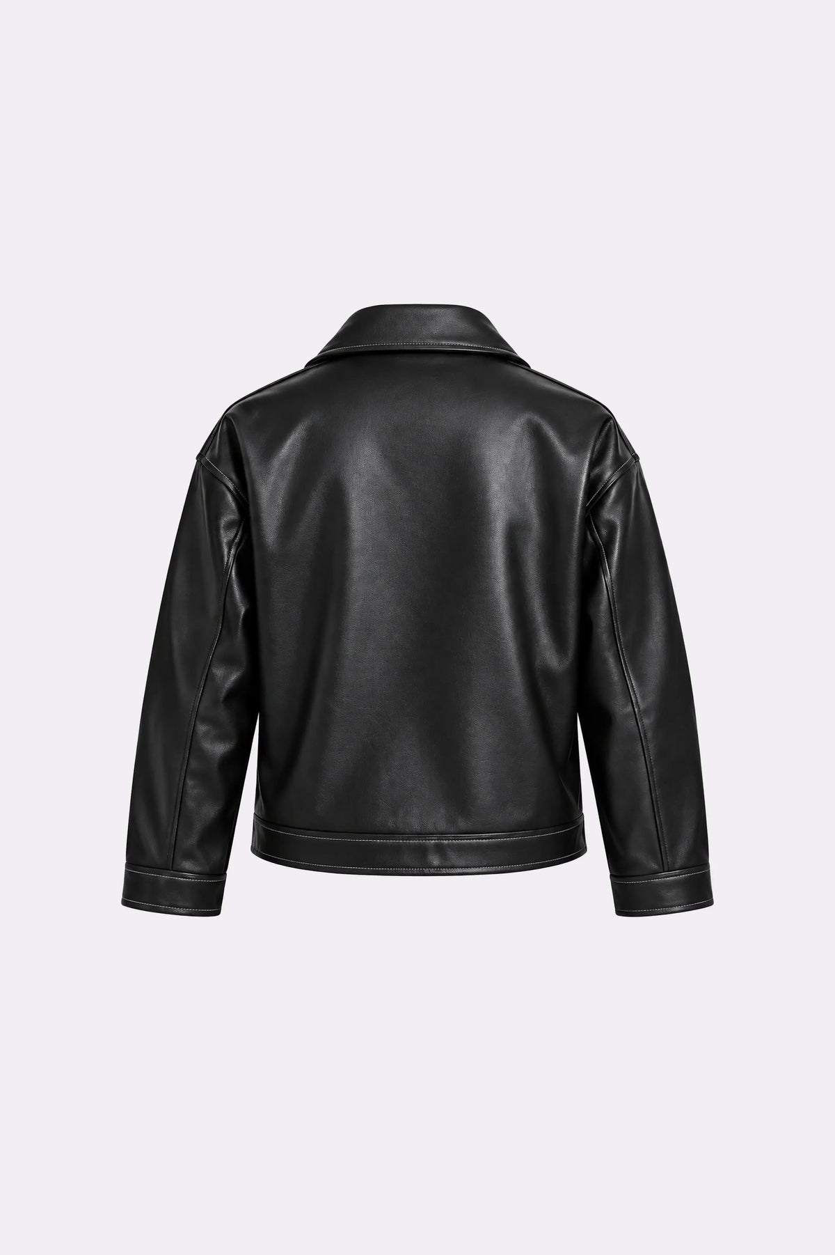 Oversized Black Biker Jacket