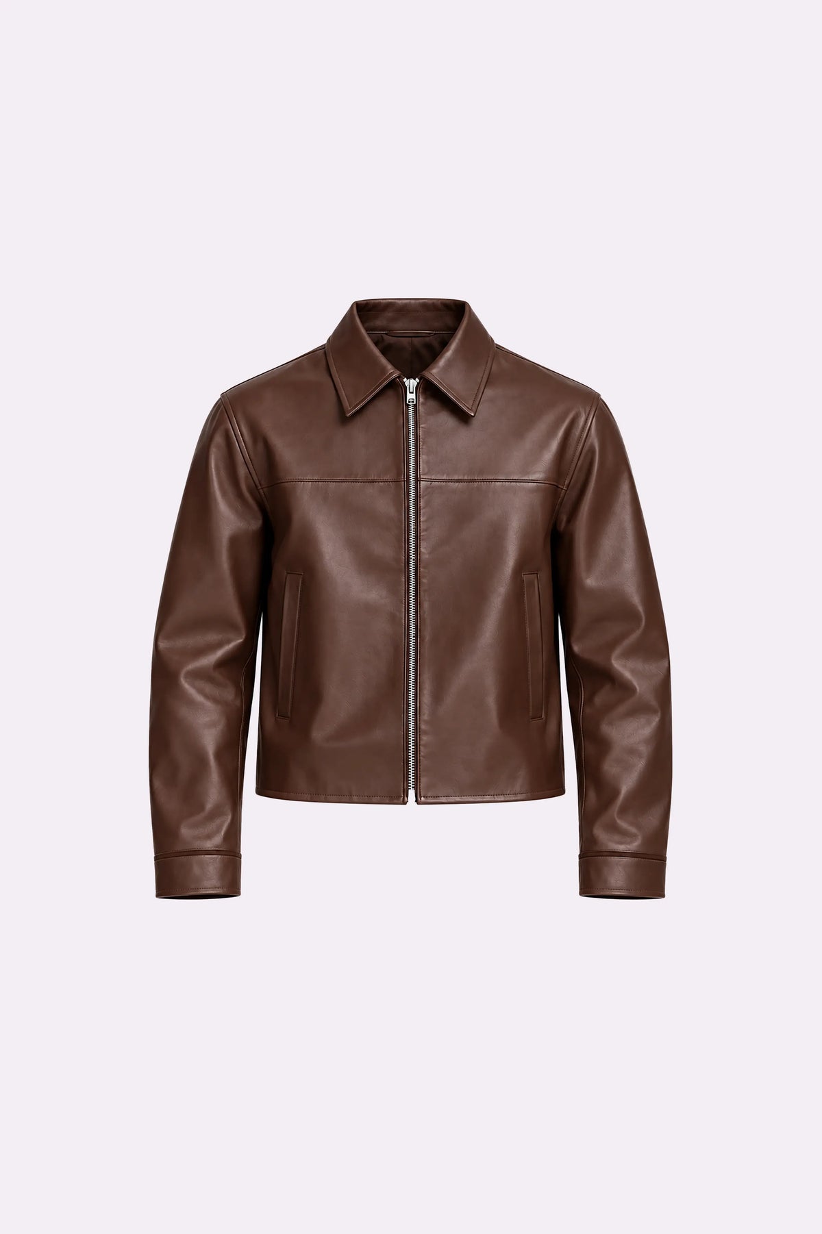 Unisex Brown Leather Jacket