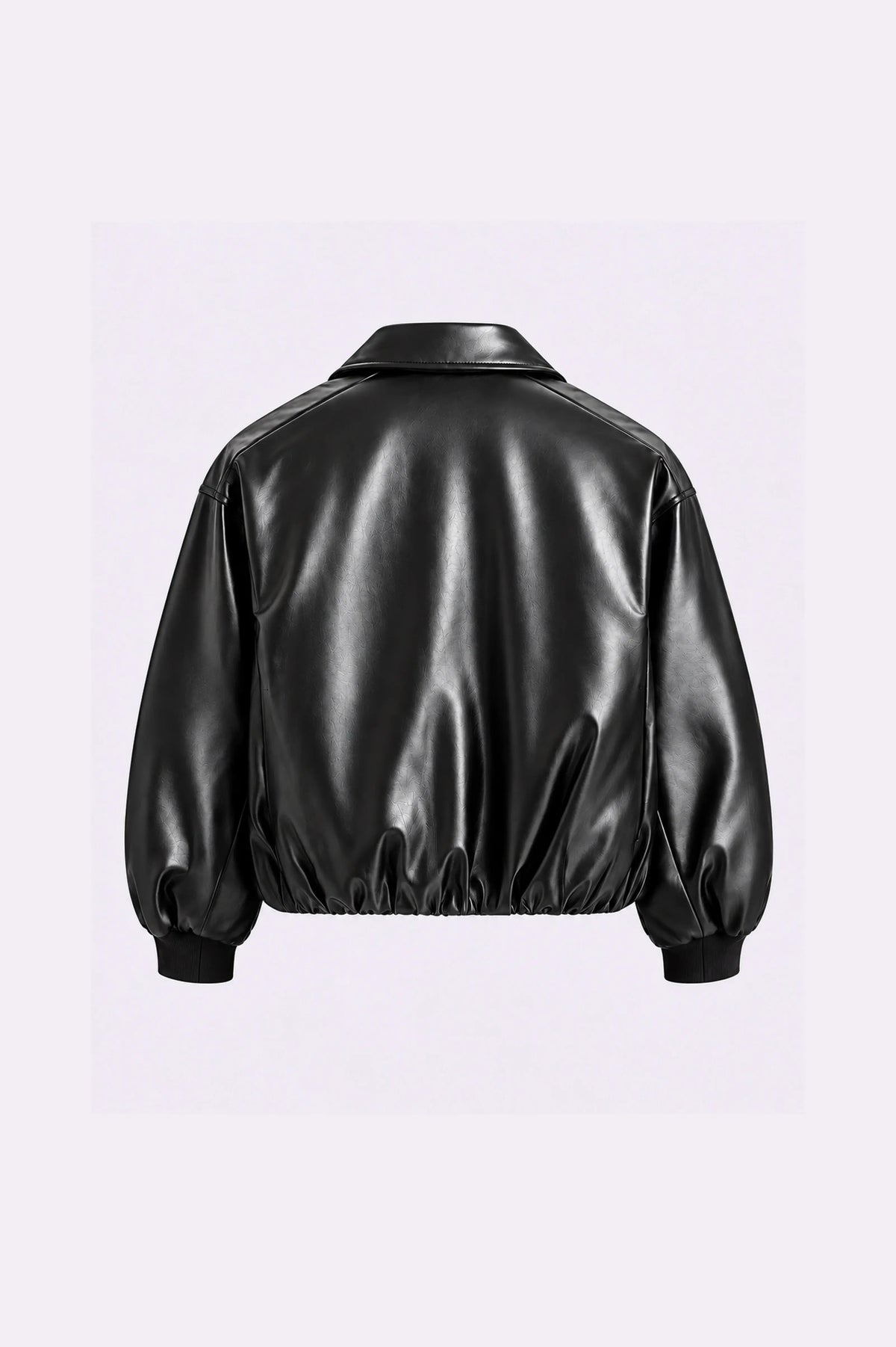 Unisex Padded Faux Leather Bomber Jacket