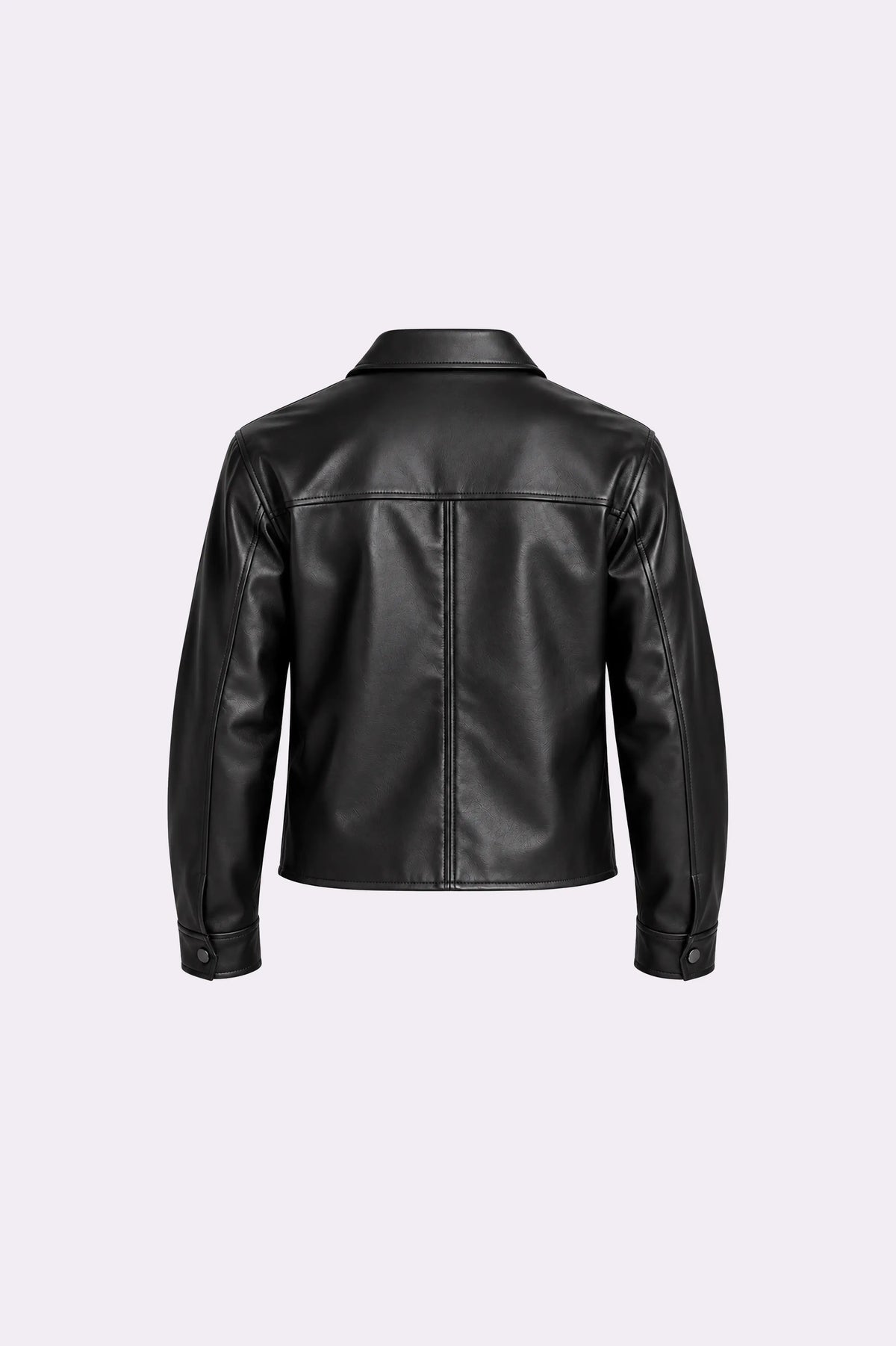 Unisex Black Leather Jacket