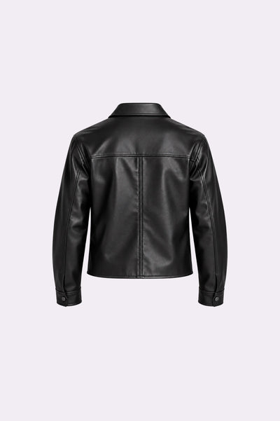 Unisex Black Leather Jacket