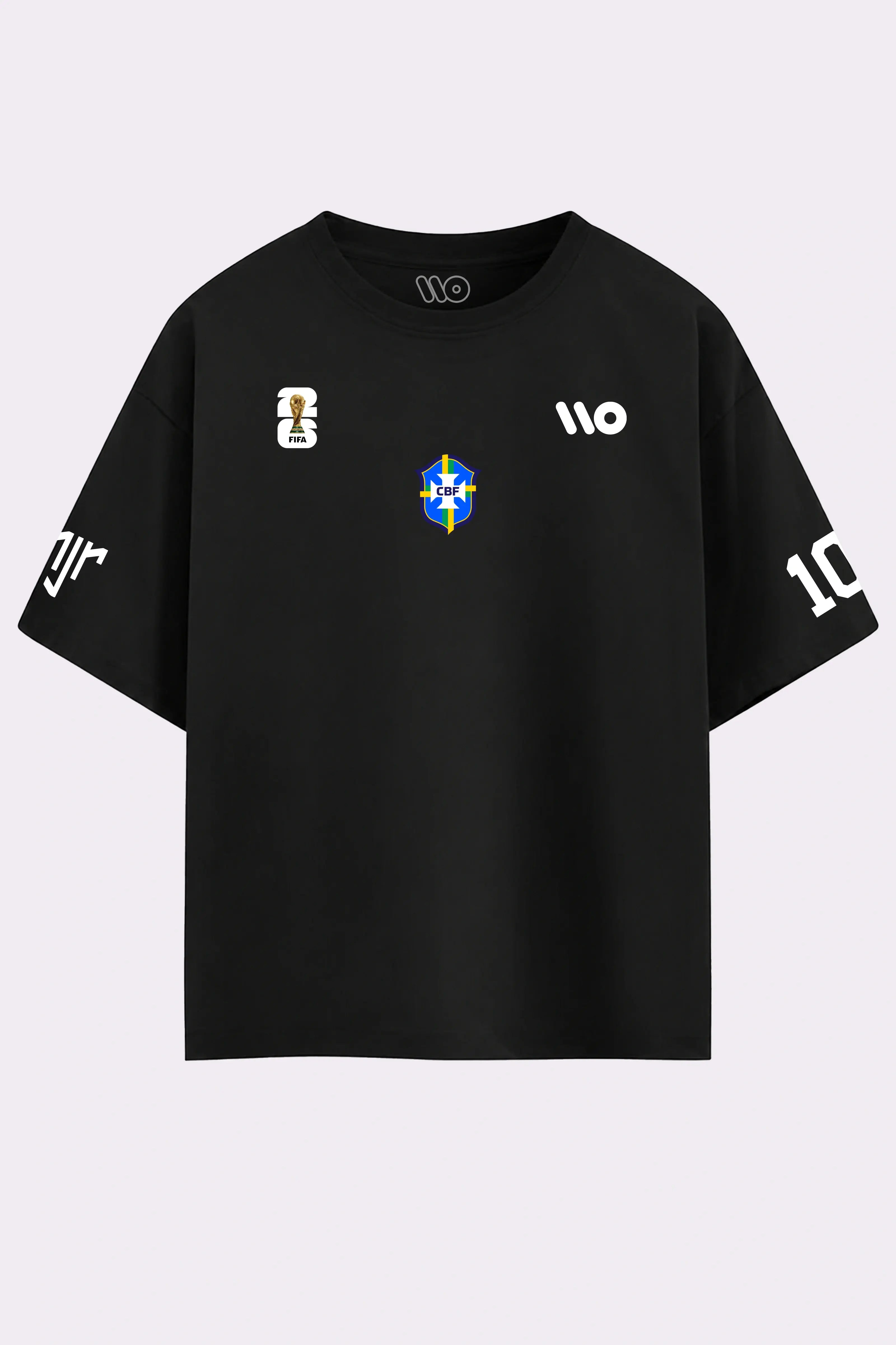 Men's Black Neymar Printed T-Shirt
