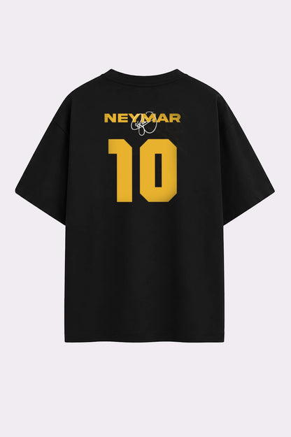 Neymar 10 Graphic Black T-Shirt