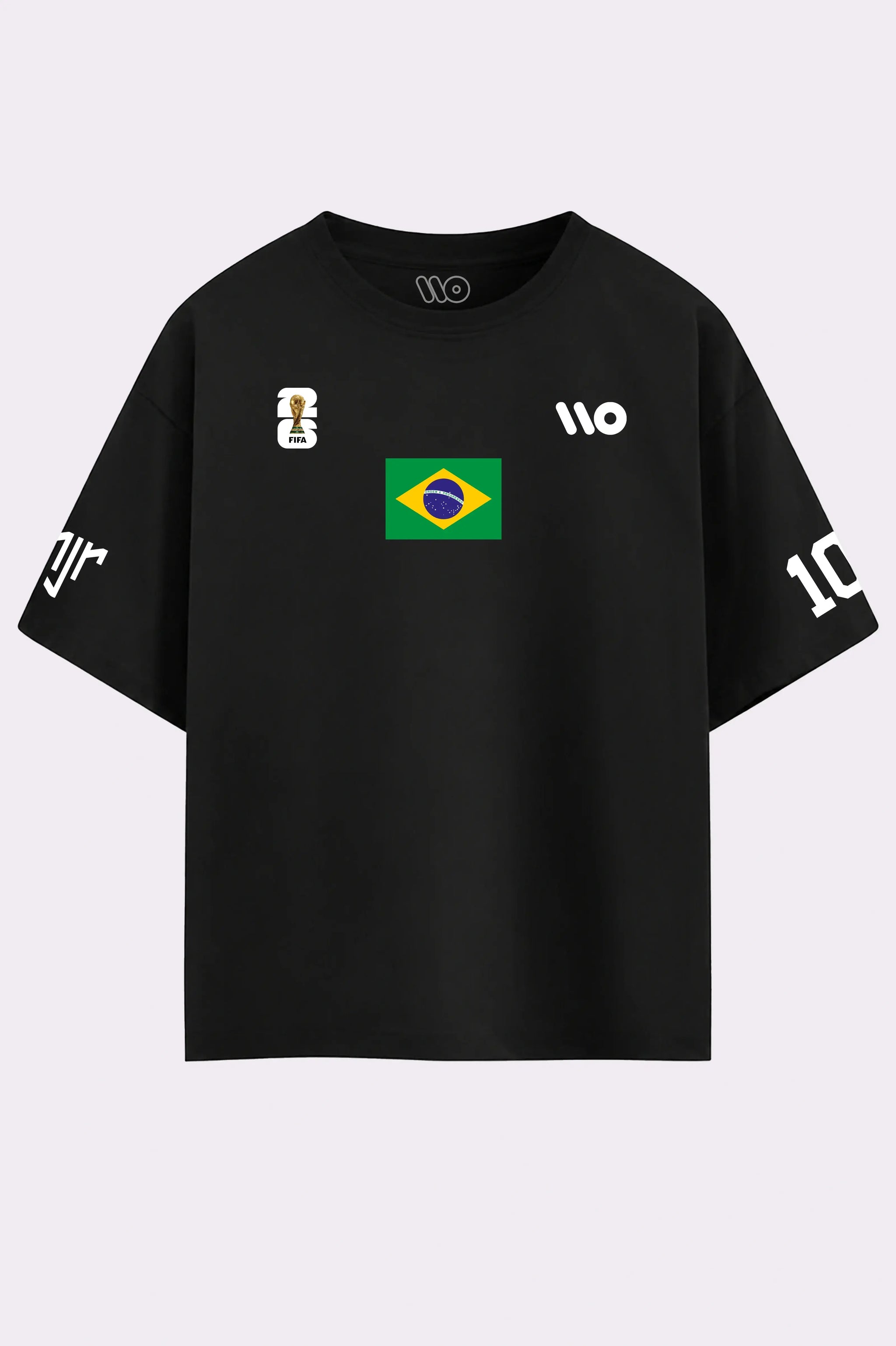 Men's Black Neymar Printed T-Shirt