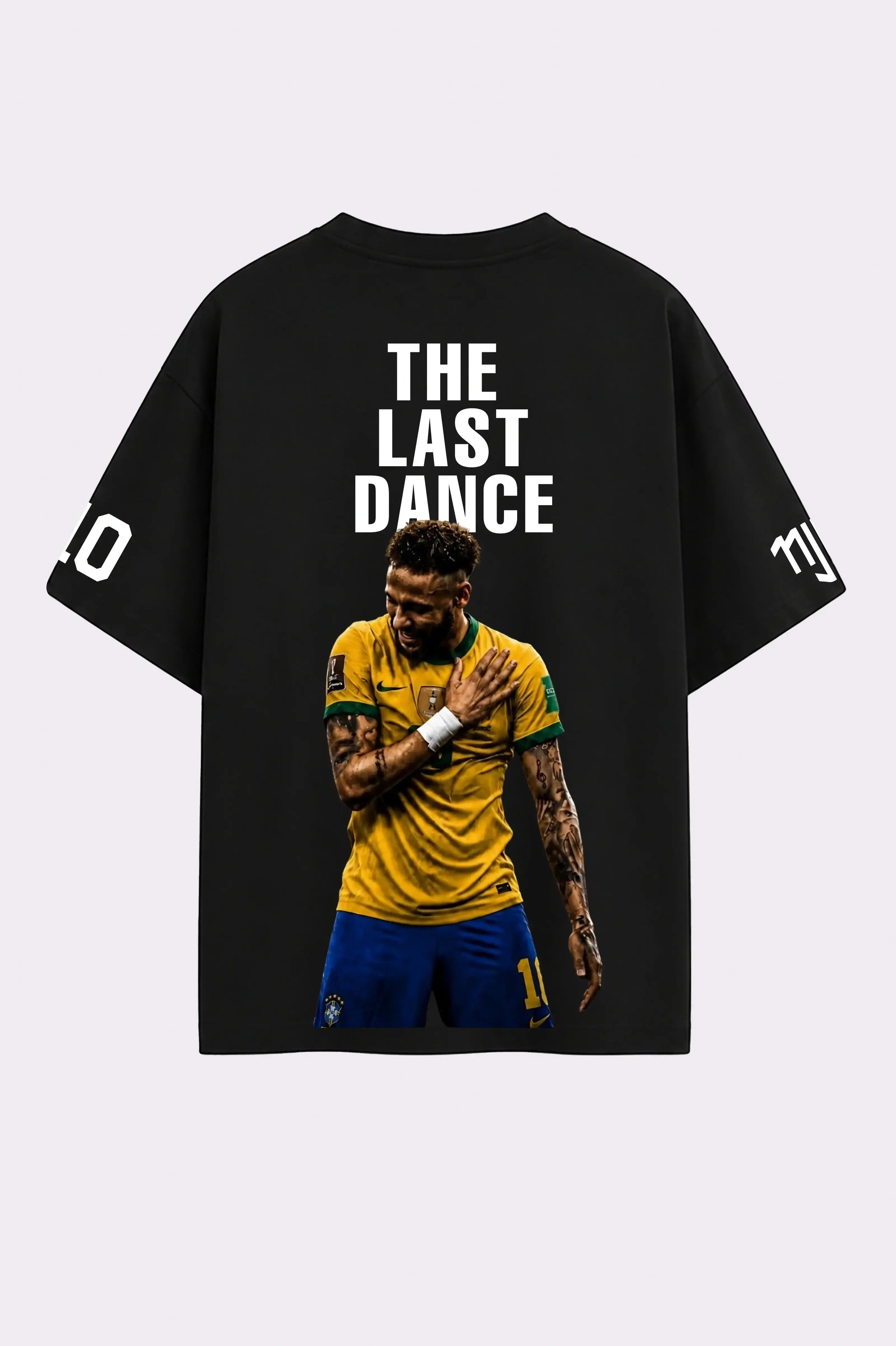 Men's Black Neymar Printed T-Shirt