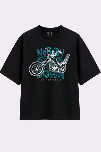 Chopper Motorcycle Graphic Black T-Shirt