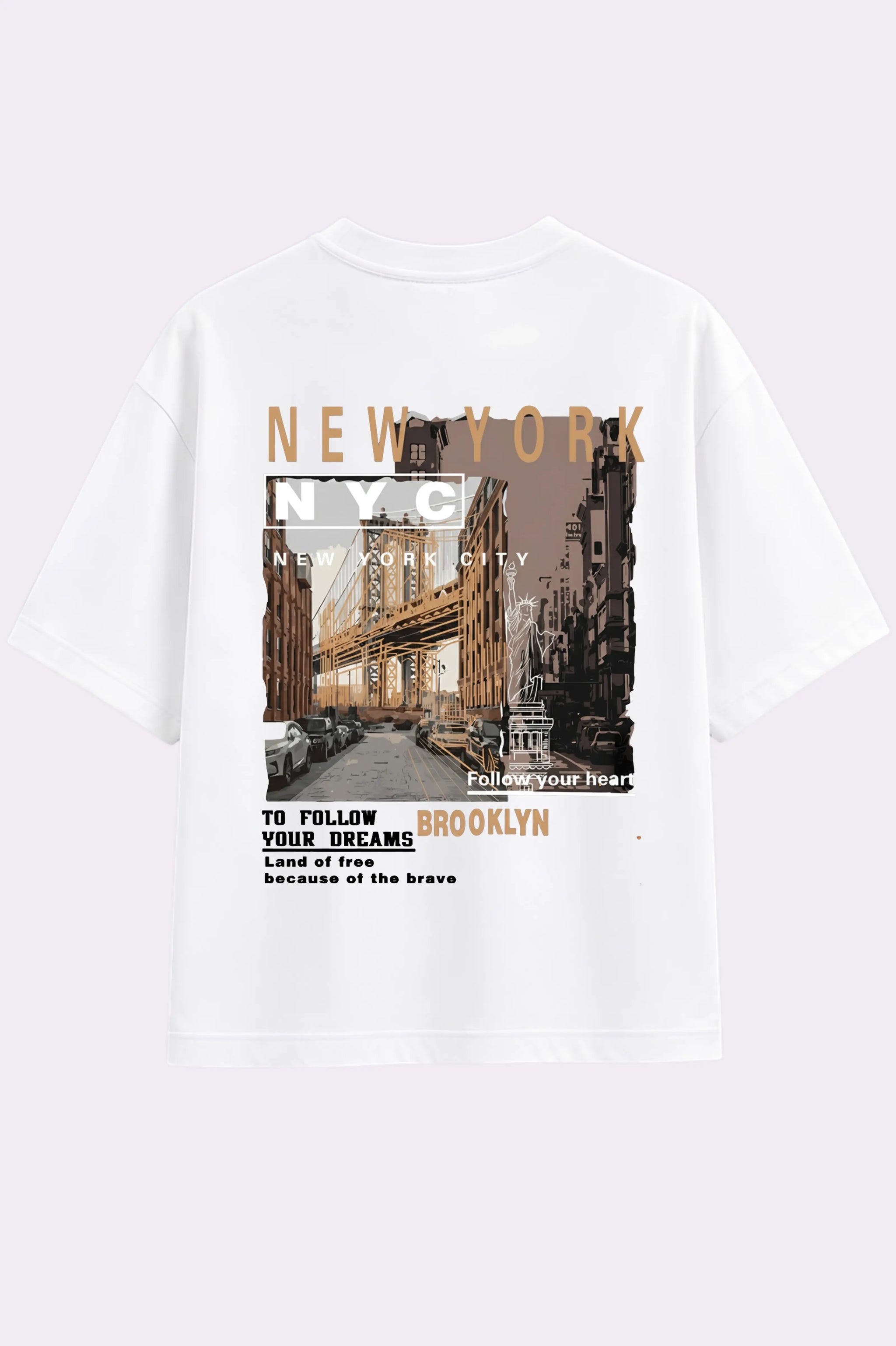 New York City White Oversized T-shirt