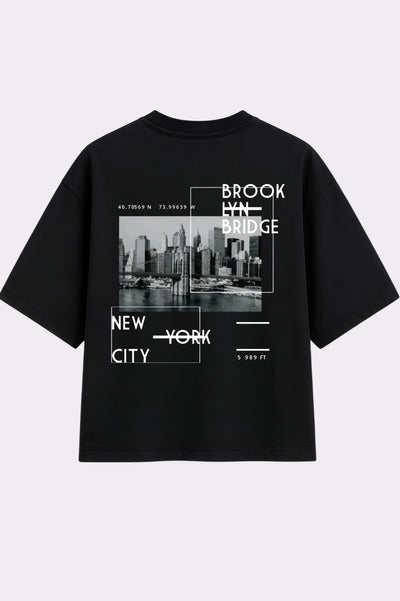 NYC Brooklyn Bridge Black T-Shirt