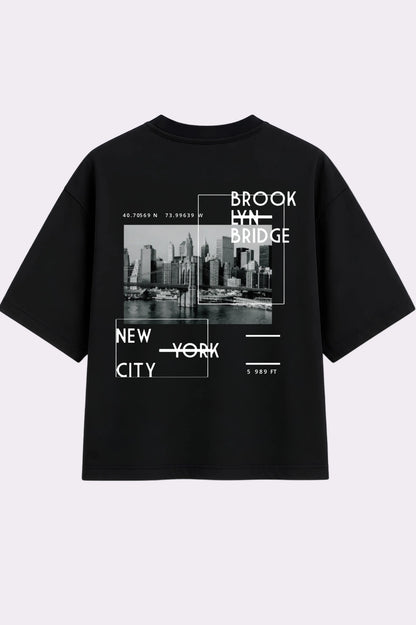 NYC Brooklyn Bridge Black T-Shirt