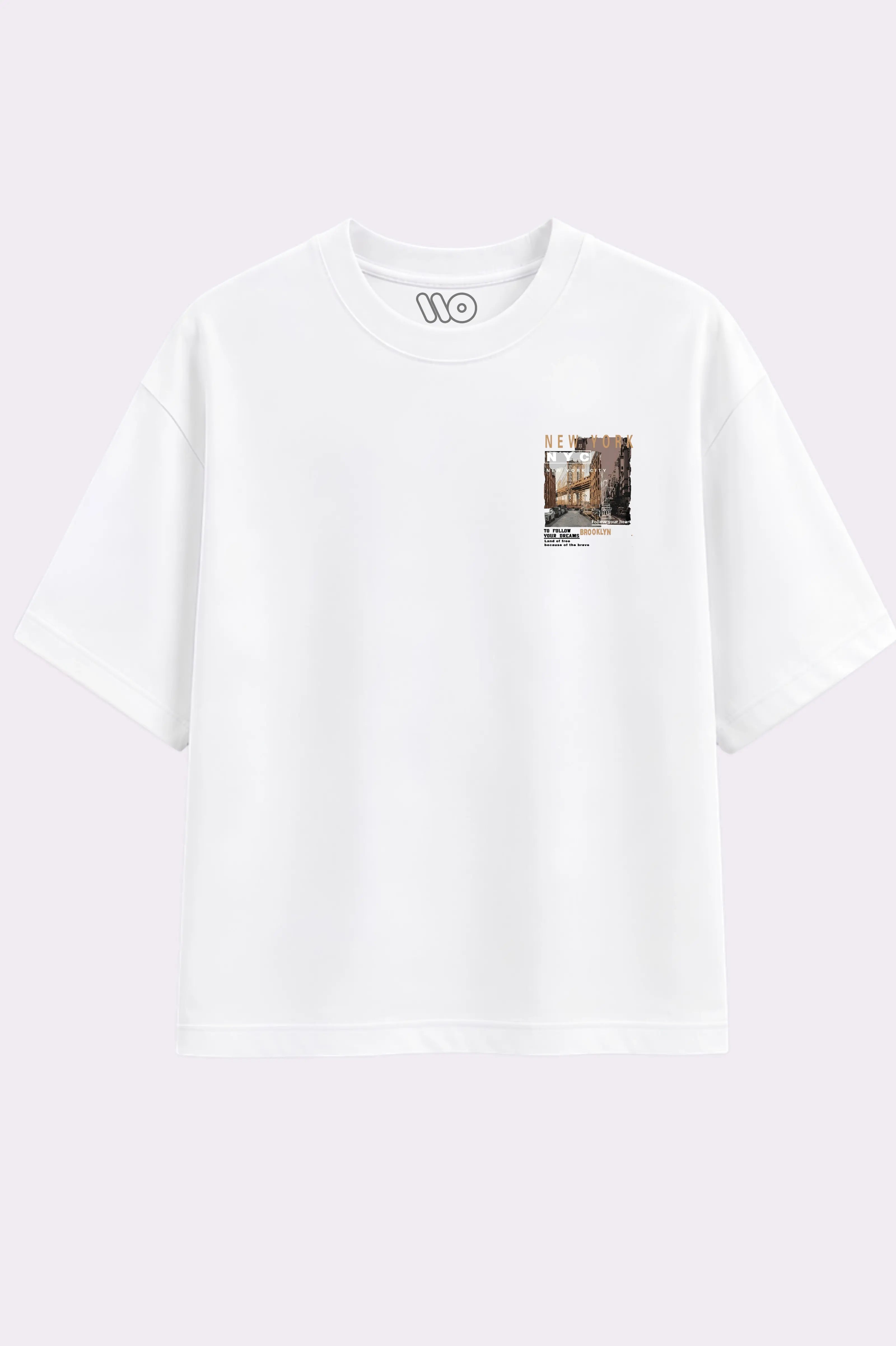 New York City White Oversized T-shirt