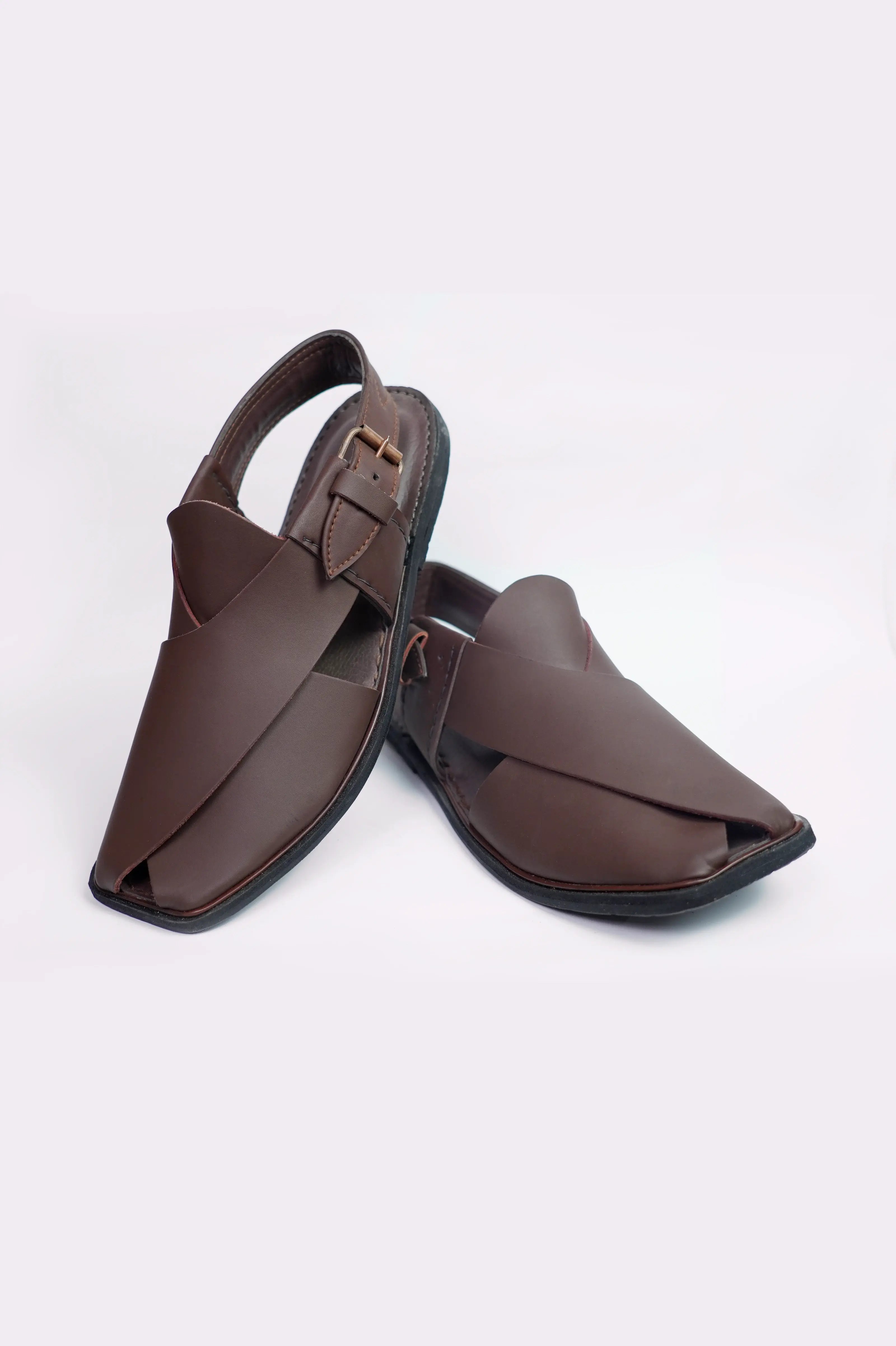 Premium Brown Leather Peshawari Chappal