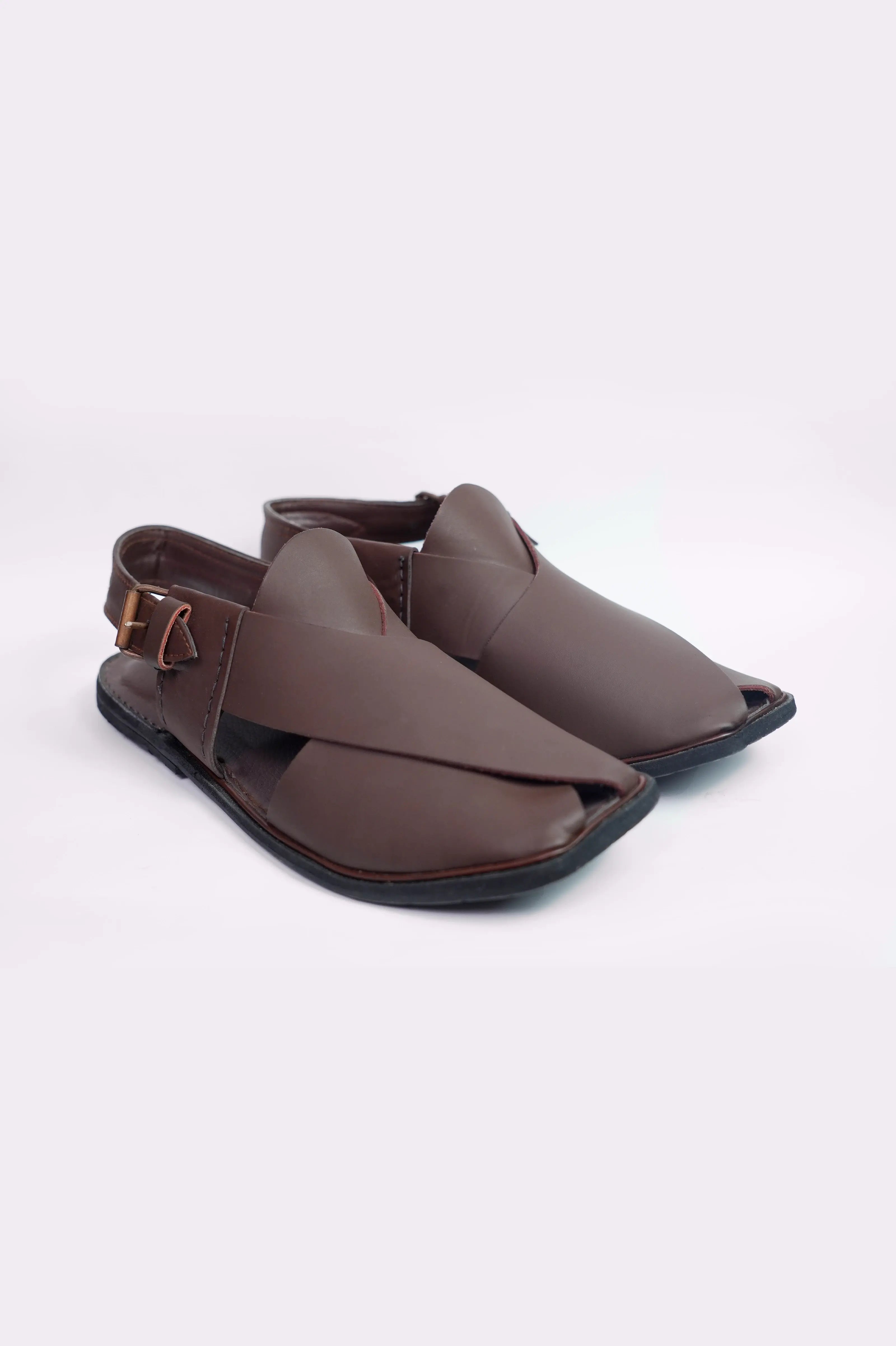 Premium Brown Leather Peshawari Chappal