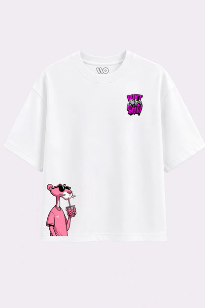 Pink Panther Oversized White T-Shirt