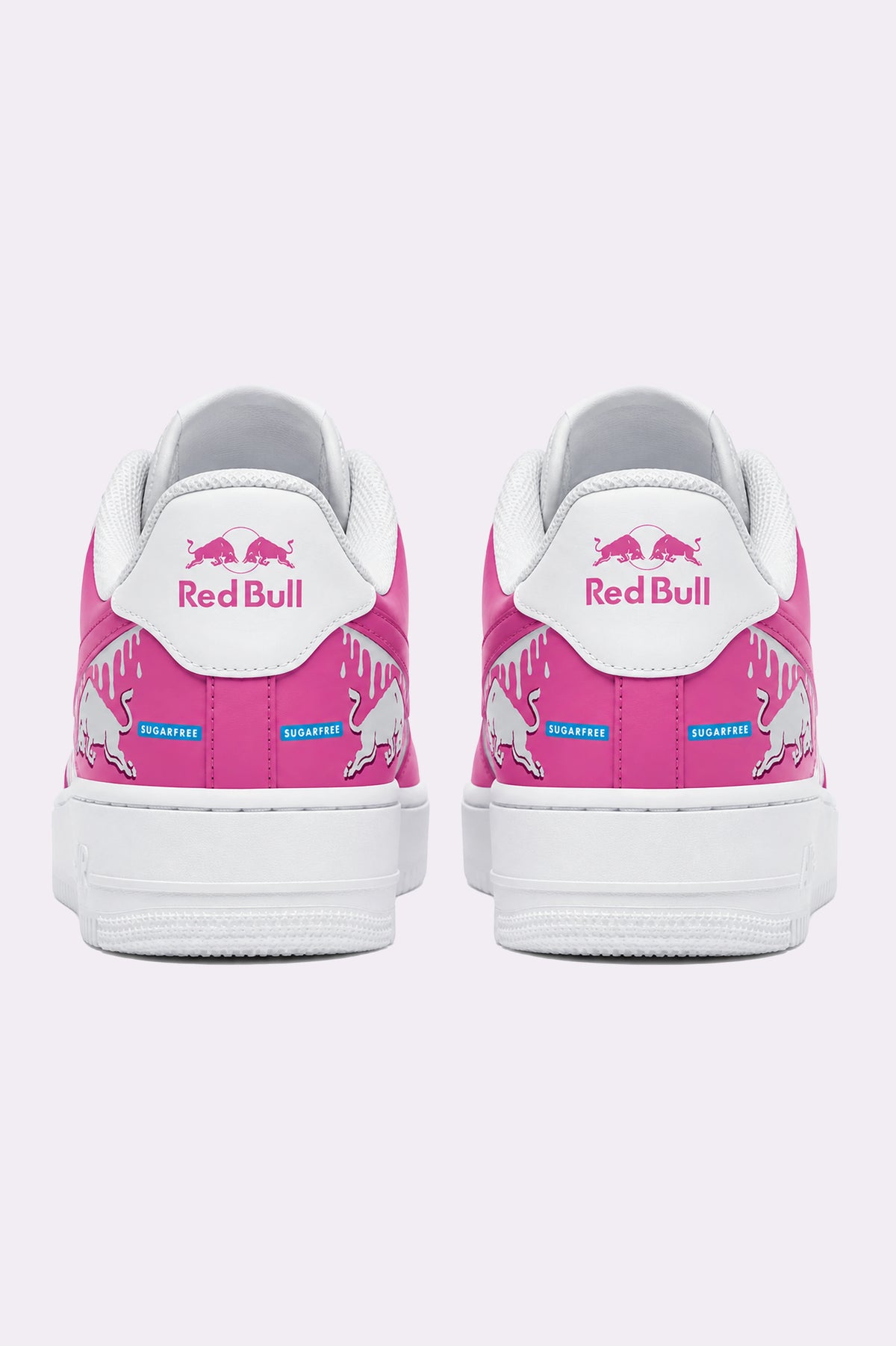 Pink Red Bull Custom AF1 Sneakers