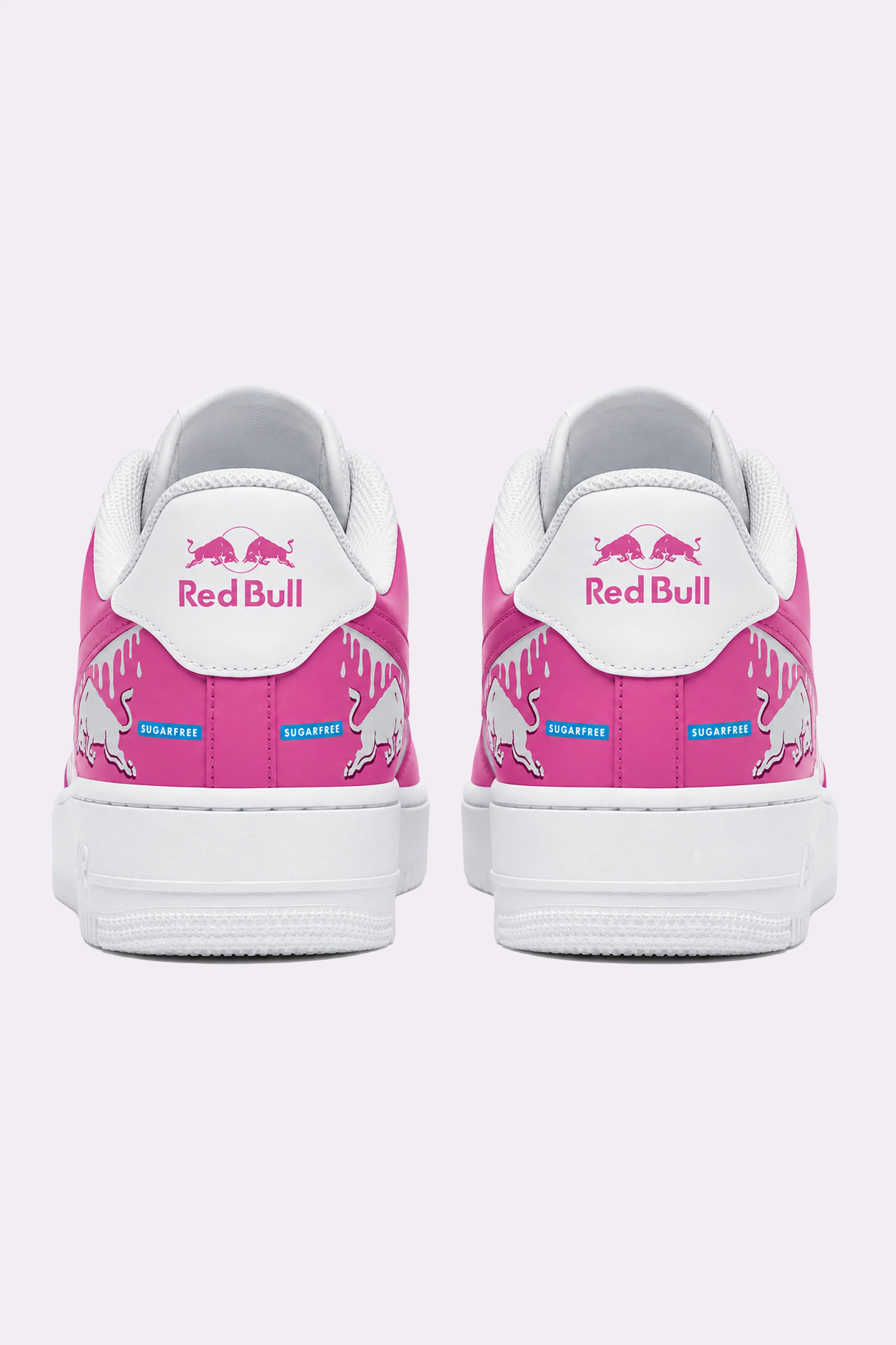 Pink Red Bull Custom AF1 Sneakers