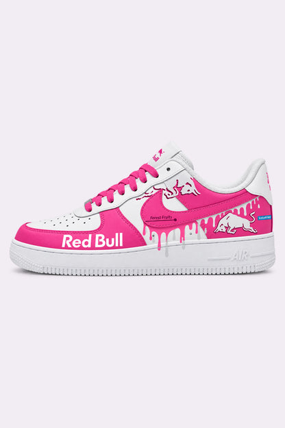 Pink Red Bull Custom AF1 Sneakers