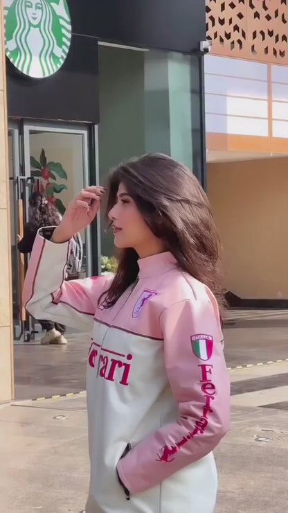 Pink Ferrari Patchwork Cotton Jacket