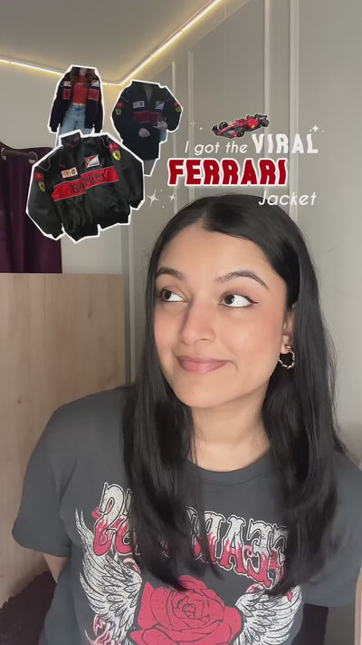 Authentic Ferrari F1 Black Racing Jacket