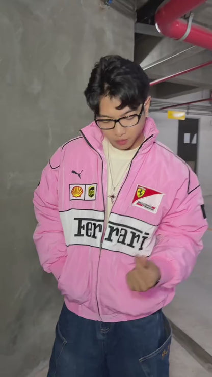 Ferrari Vintage Pink Racing F1 Jacket