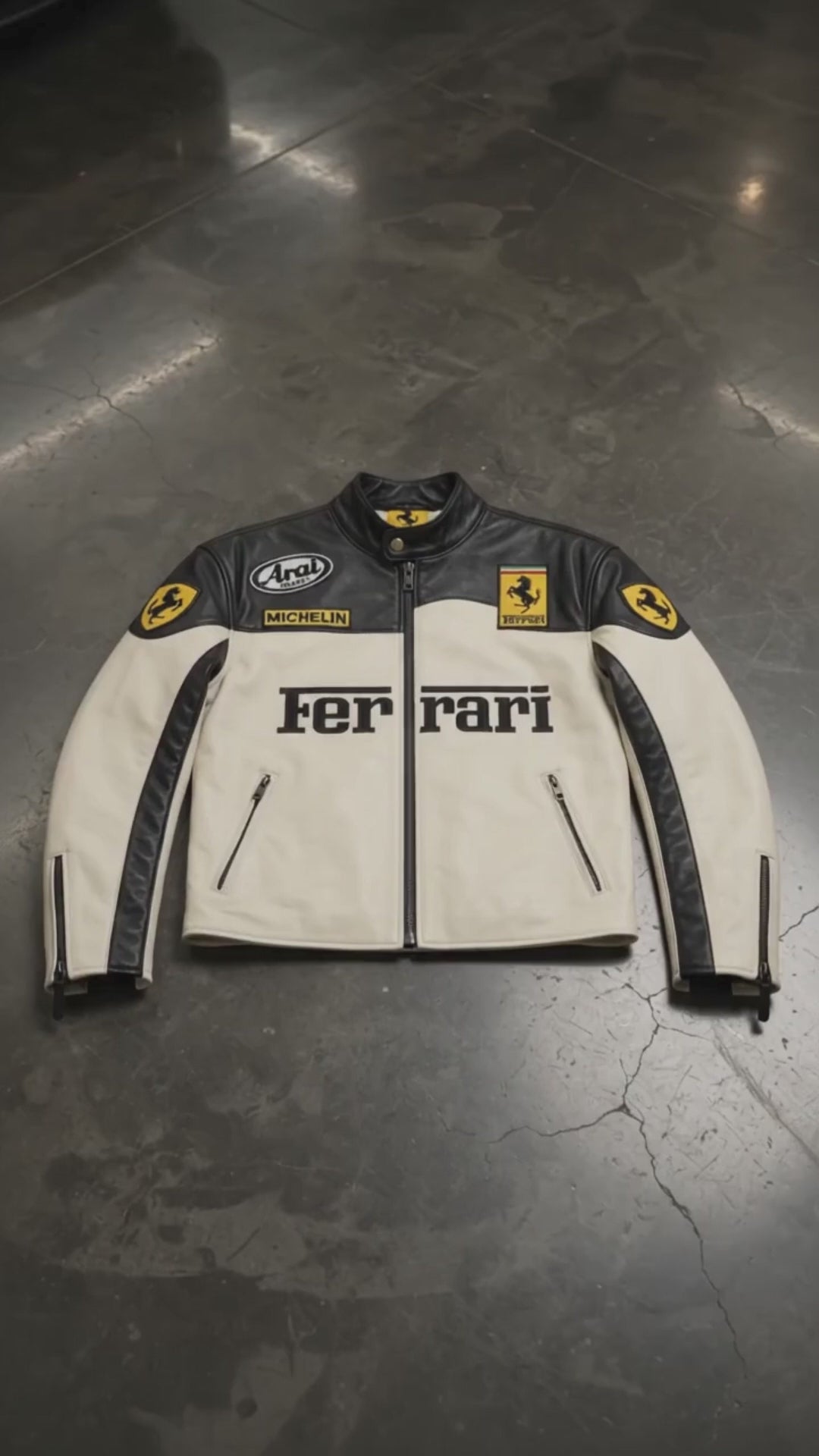 Ferrari Motorsport Faux Leather Racing Jacket