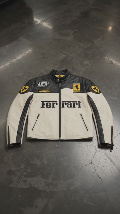 Ferrari Motorsport Faux Leather Racing Jacket