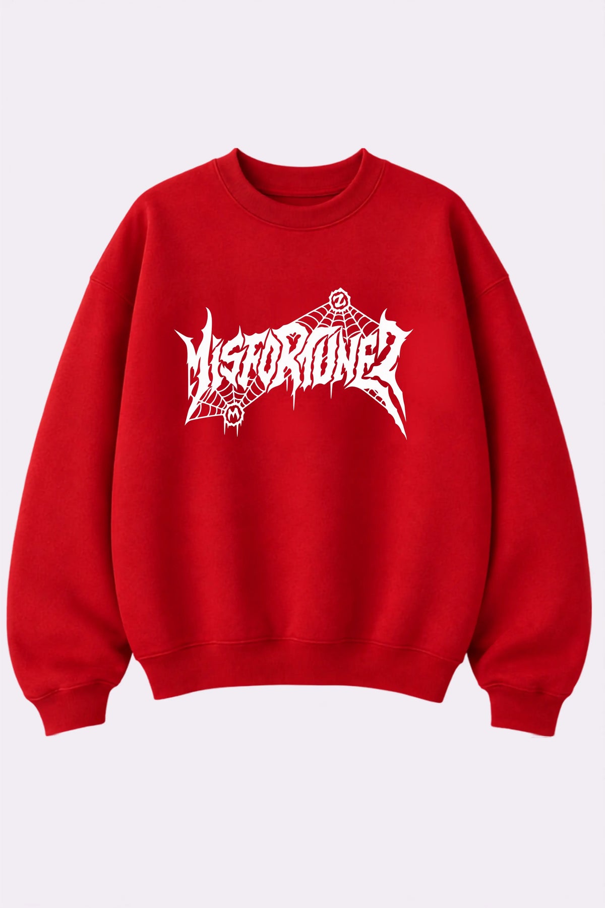 Red Misfortunez Spiderweb Graphic Sweatshirt