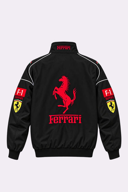 Ferrari F1 Black Racing Jacket