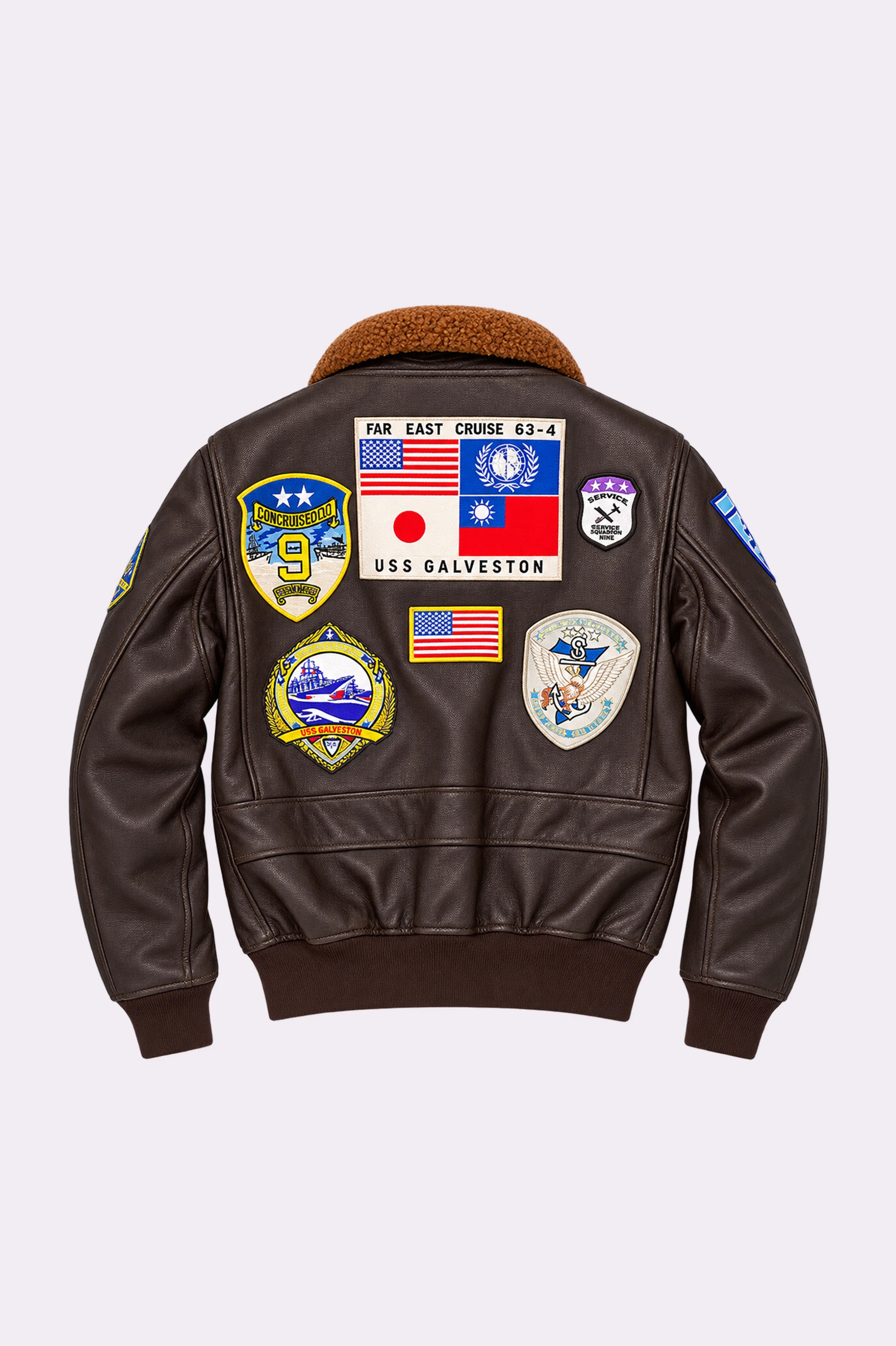 Brown Leather G-1 Top Gun Aviator Jacket