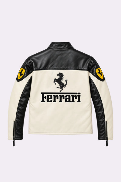 Ferrari Motorsport Faux Leather Racing Jacket - Reac