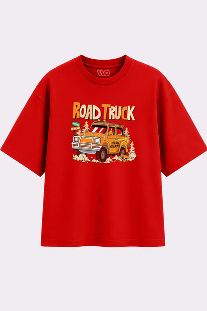 Road Truck Graphic Red T-Shirt