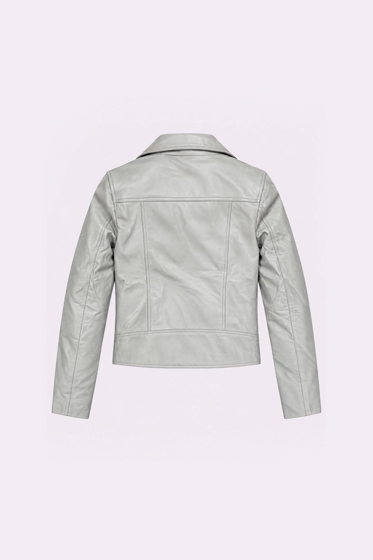 Asymmetric Leather Biker Jacket