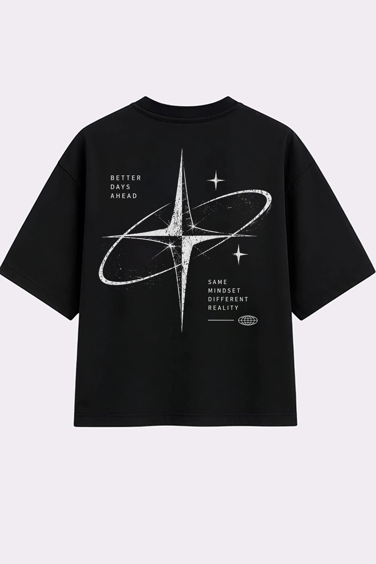 Better Days Ahead Black Oversized T-Shirt