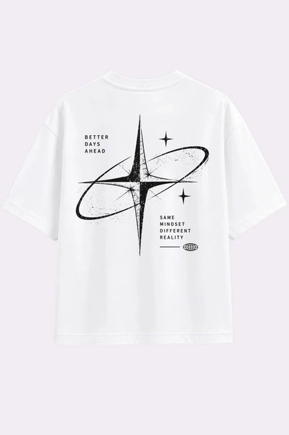 Better Days Ahead White Oversized T-Shirt