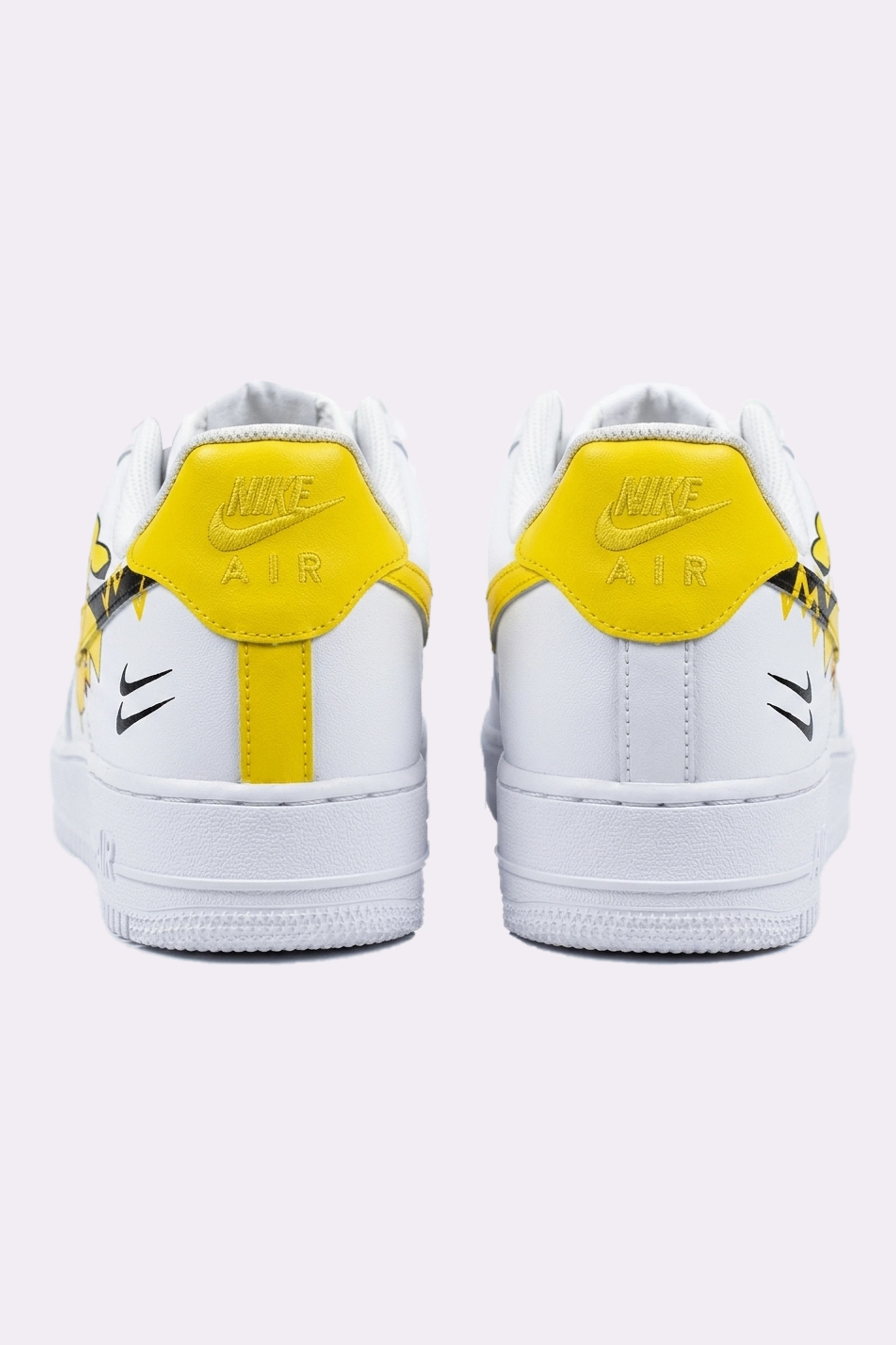 Pikachu White Hand-Painted AF1 Sneakers