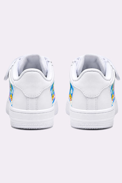 Baby Shark Hand-Painted White Sneakers
