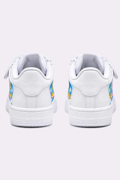 Baby Shark Hand-Painted White Sneakers
