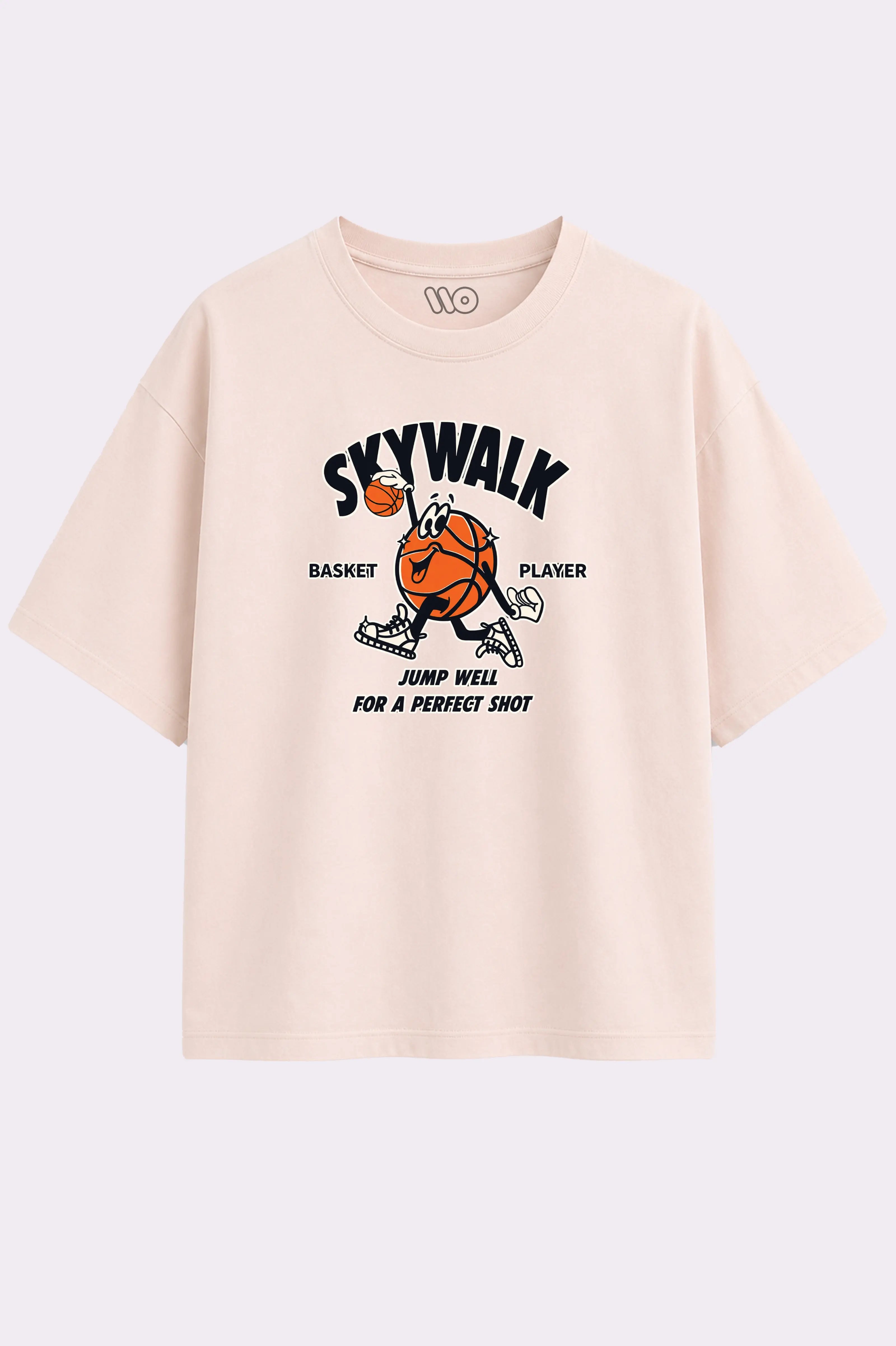 Skywalk Basketball Graphic Beige T-Shirt