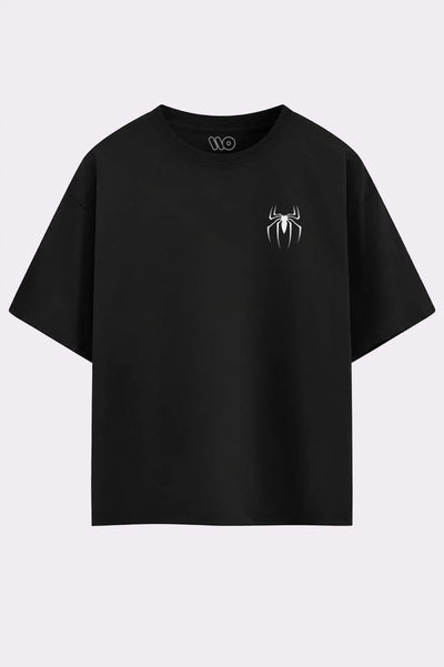 Spider Man Oversized Black T-Shirt