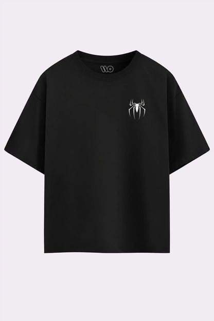 Spider Man Oversized Black T-Shirt