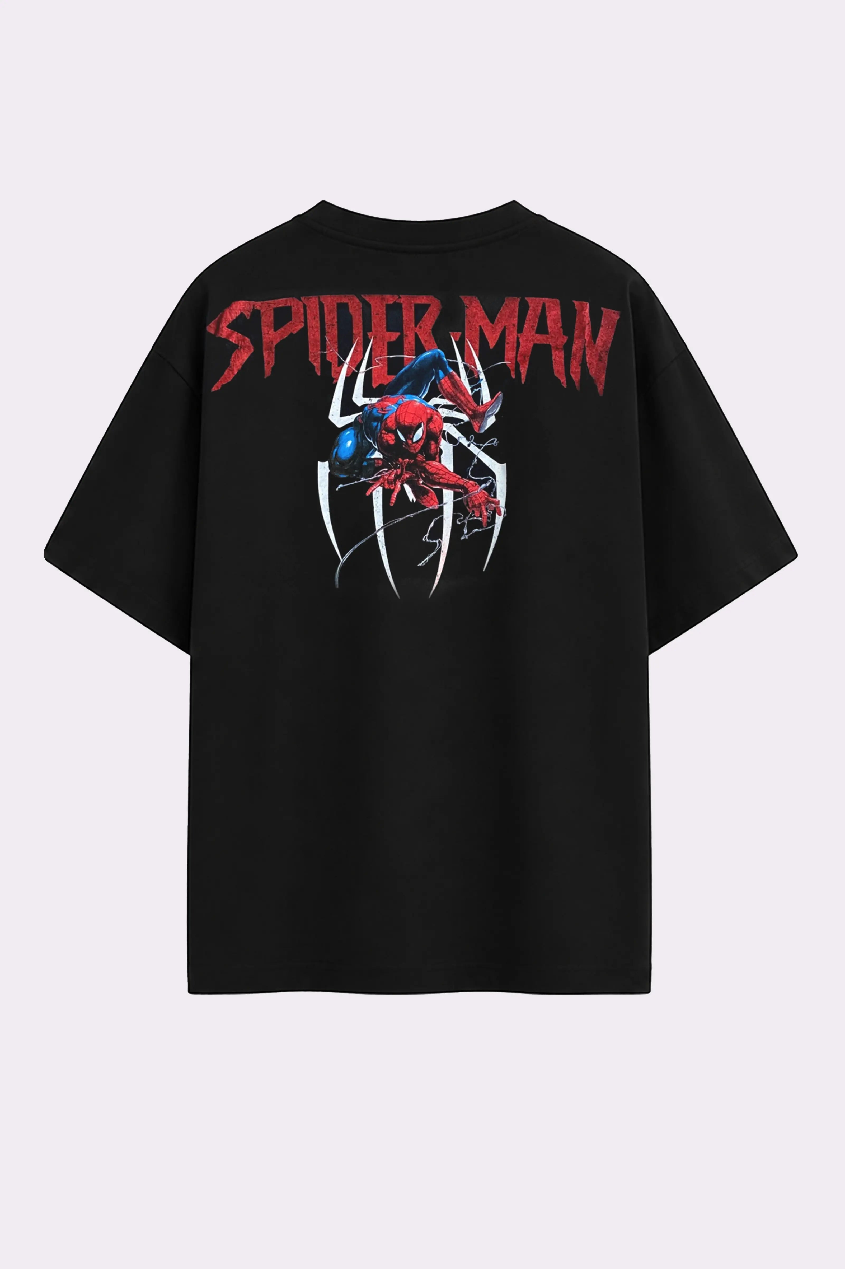 Spider-Man Graphic Black Oversized T-Shirt