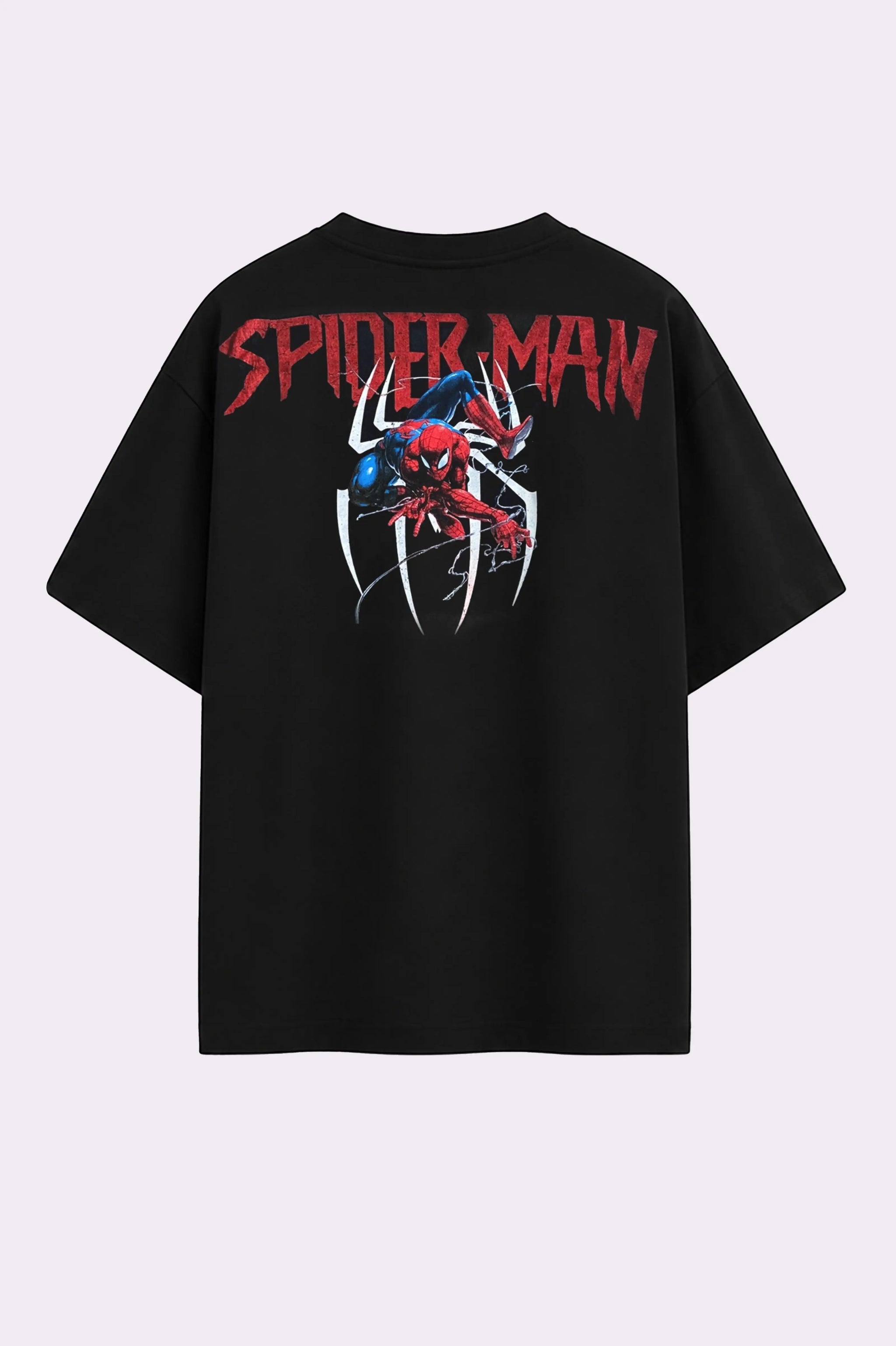 Spider-Man Graphic Black Oversized T-Shirt