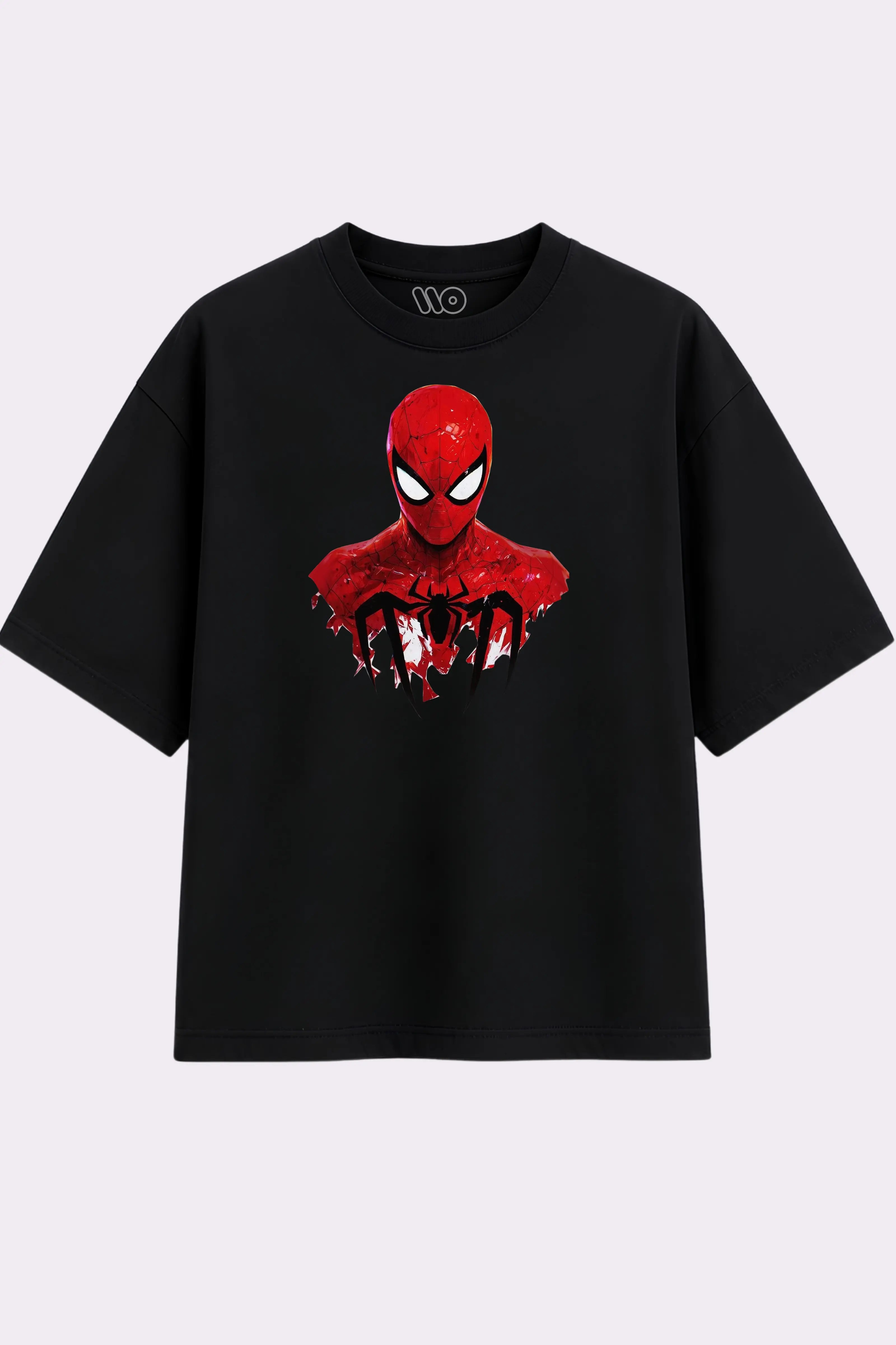 Spider-Man Graphic Black Oversized T-Shirt