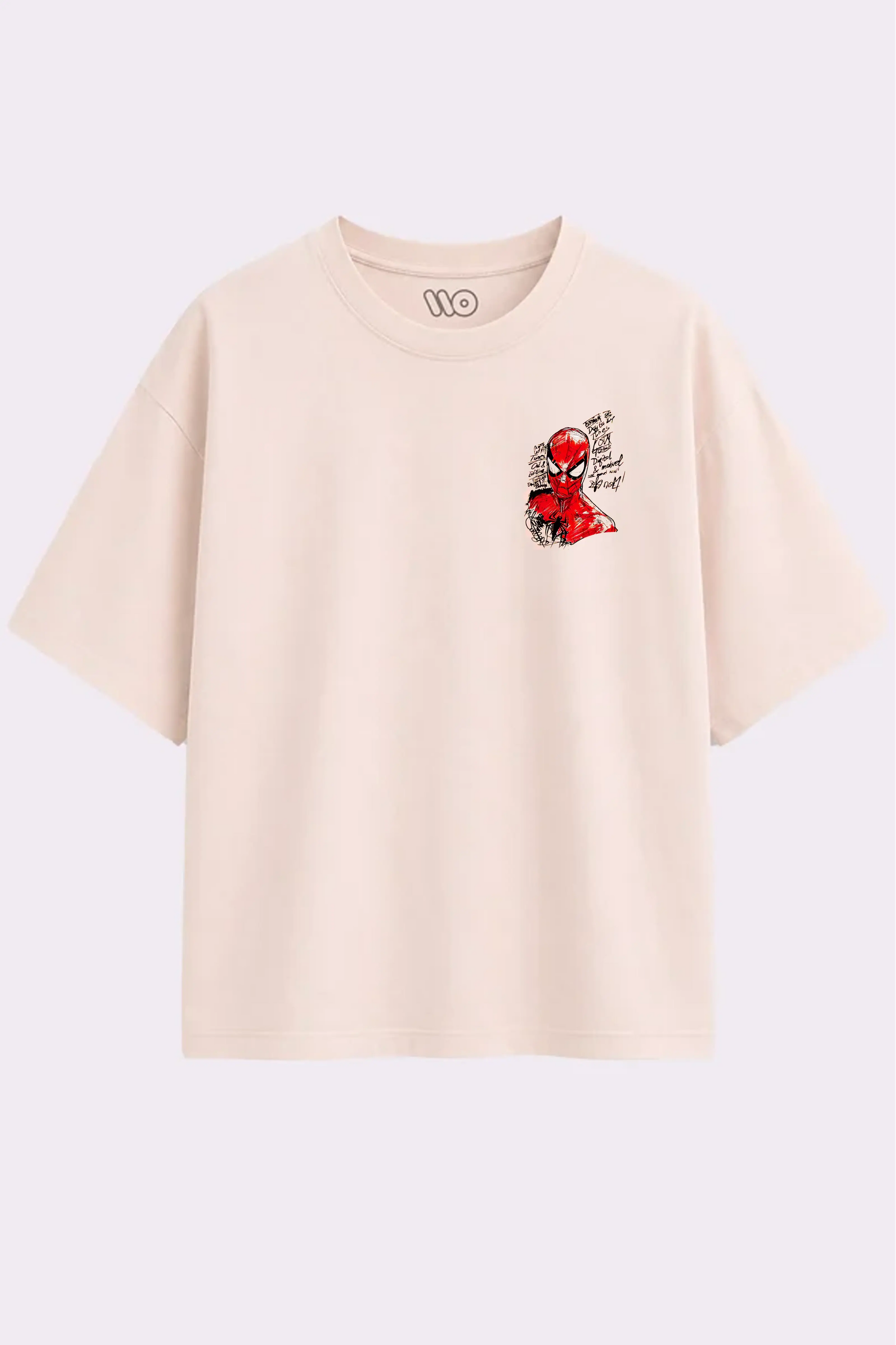 Marvel Spider-Man Beige Oversized T-Shirt