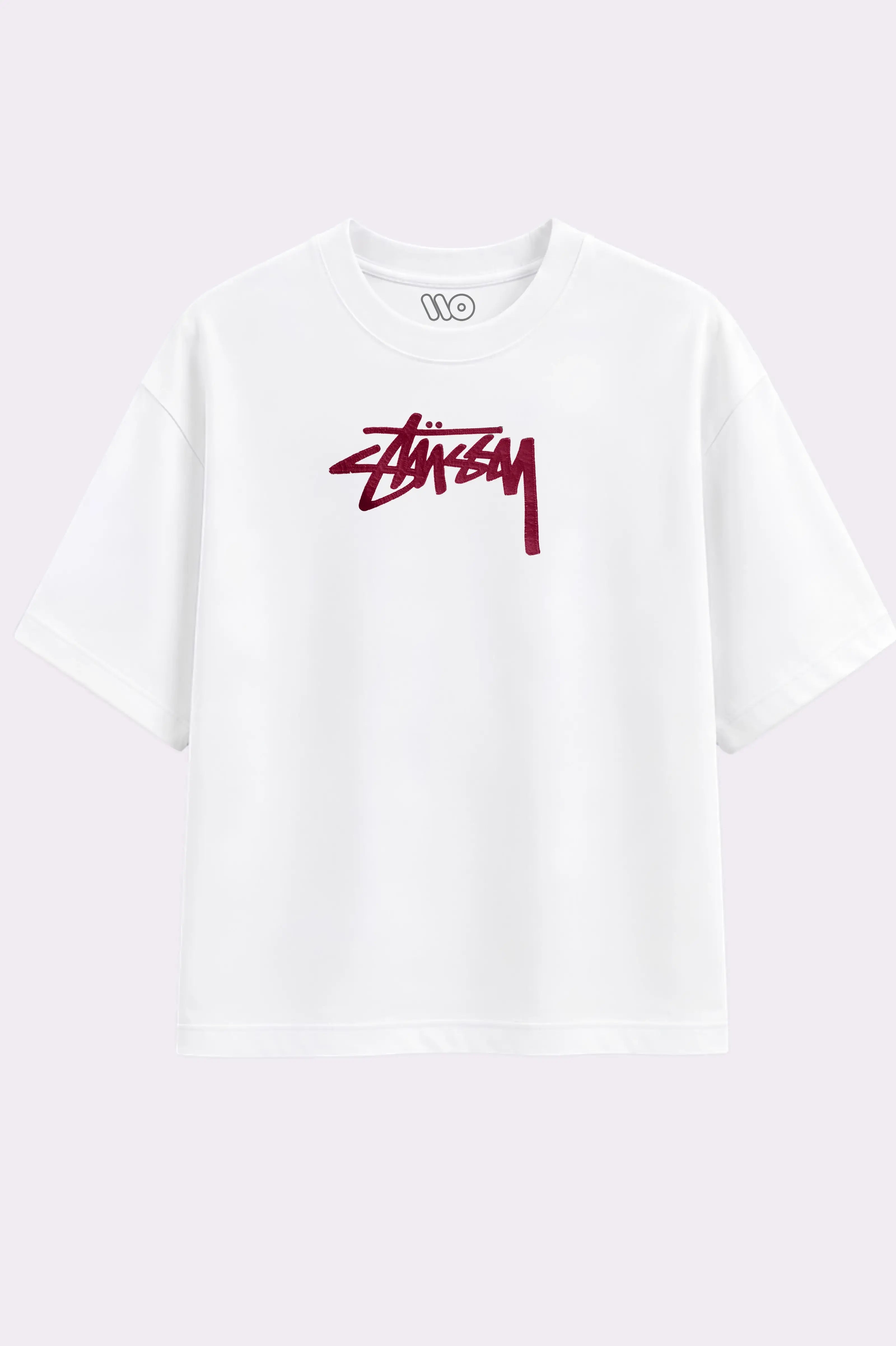 White Streetwear Embroidered T-Shirt