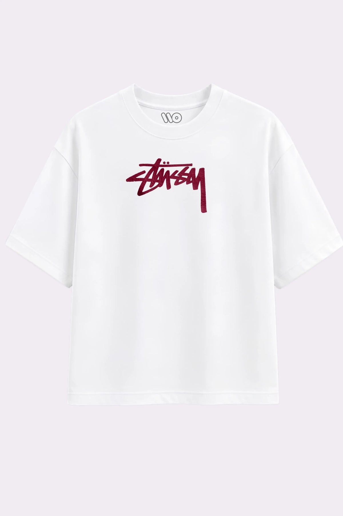 White Streetwear Embroidered T-Shirt