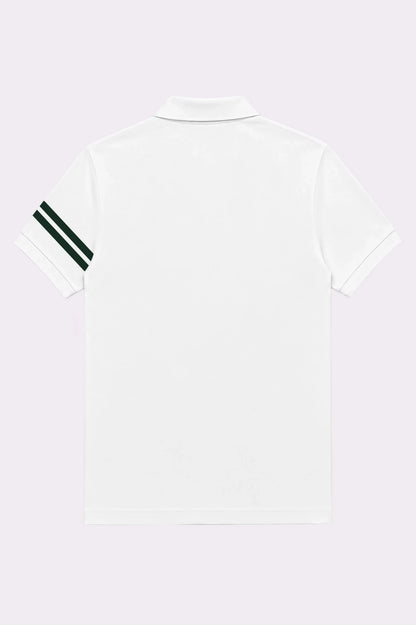 Sunday Printed White Polo Shirt